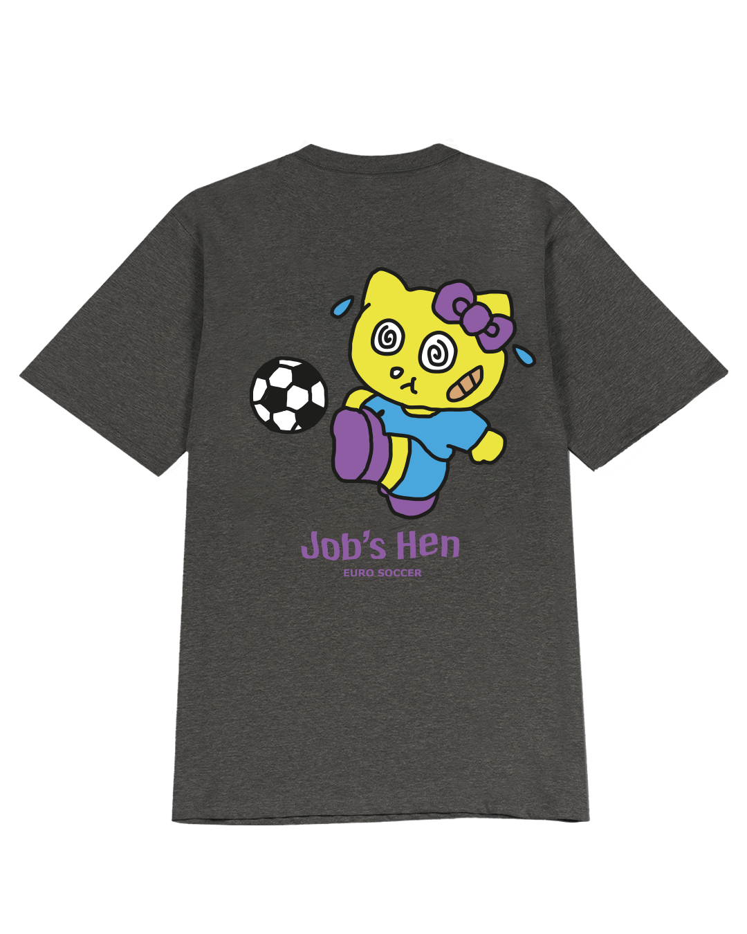 Cute Meow Tee - Charcoal (Vintage Wash)